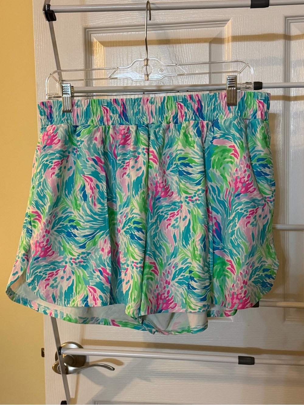 Buckle Teal Pink Green Multicolor Athletic Shorts
